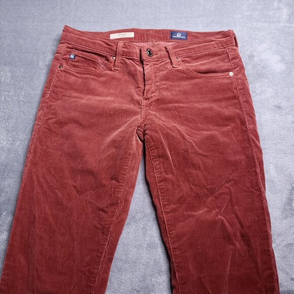Adriano Goldschmied Womans The Stevie Slim Straight Corduroy Jeans 26 Rust Red - Picture 5 of 9